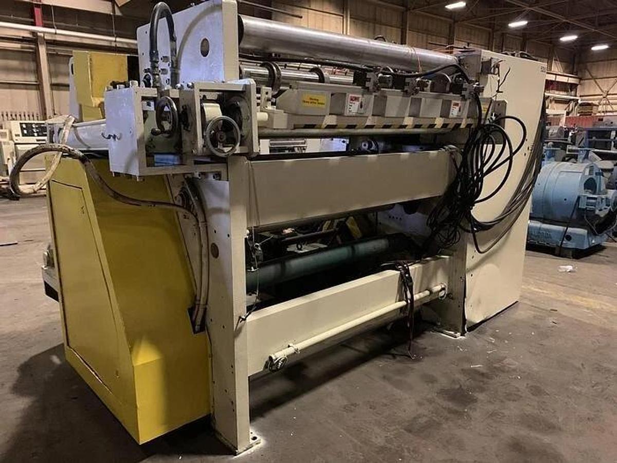 Used 64" (1.60M) ARROW MDL 2000T SLITTER REWINDER 96" OD REWIND SHEAR CUT