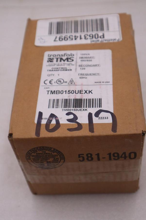 TRANSFAB TMS TMB0150UEXK CONTROL TRANSFORMER 480/600 60HZ - STOCK GF1049