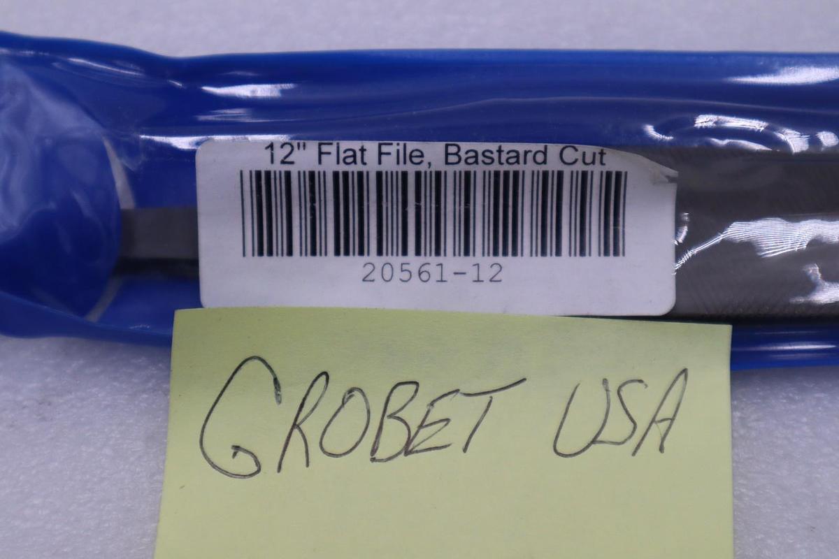 LOT OF 3 - Grobet 12" Bastard Cut Flat American Pattern File USA STOCK H705A