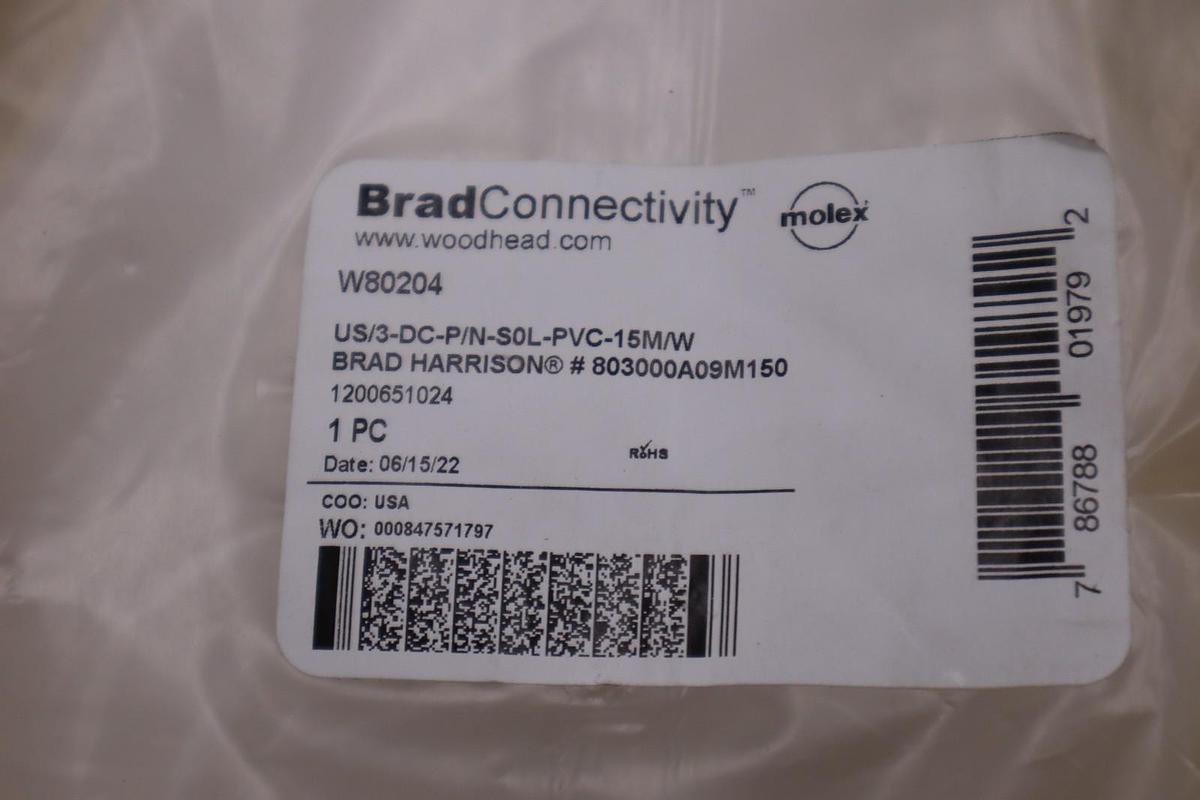 WOODHEAD 803000A09M150 CABLE STOCK H1535