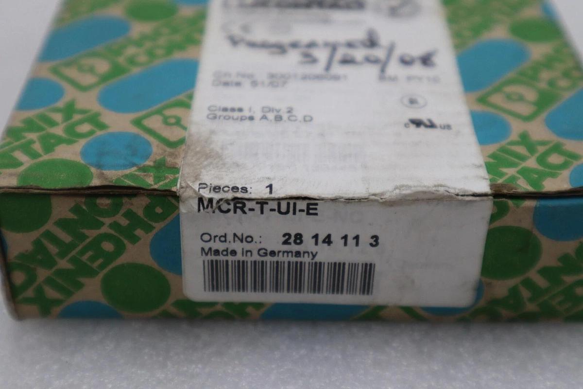 NEW IN BOX PHOENIX CONTACT MCR-T-UI-E TRANSDUCER MODULE STOCK H277A