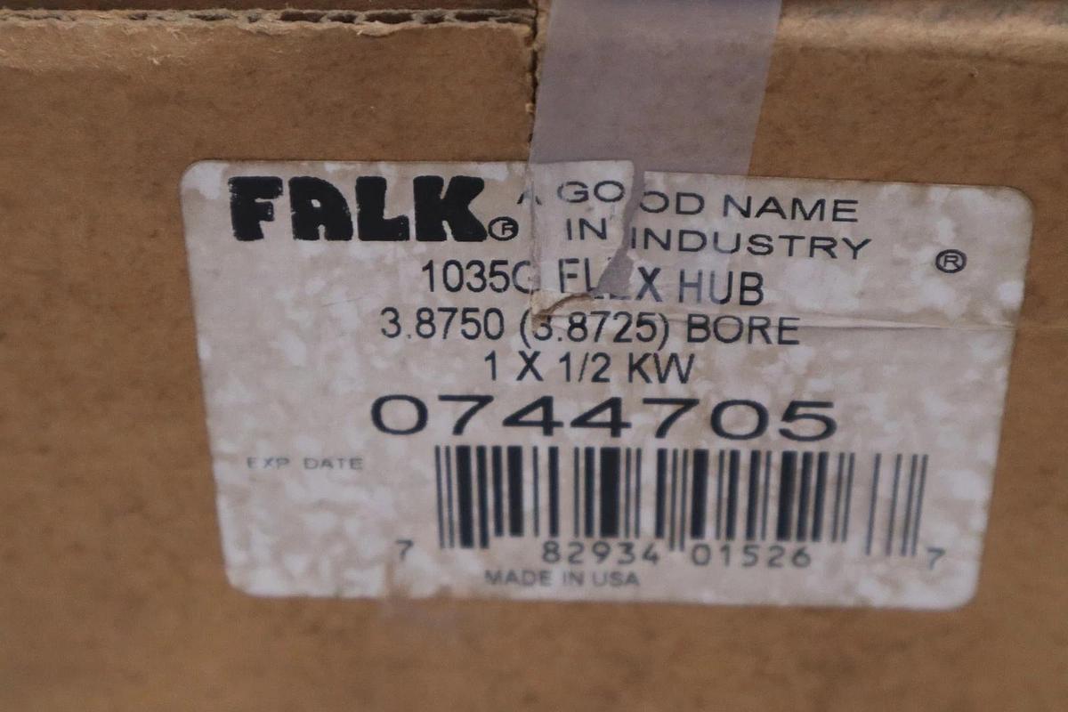 Used FALK 0744705 1035G FLEX HUB 3.875 BORE 1 X 1/2 KW - STOCK GF621A
