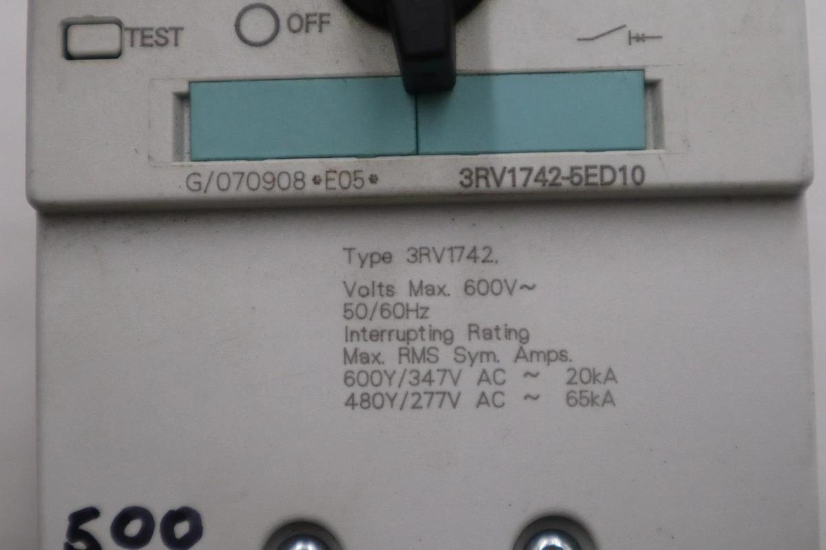 Used Siemens 3RV1742-5ED10 Circuit Breaker 30AMP STOCK H1831