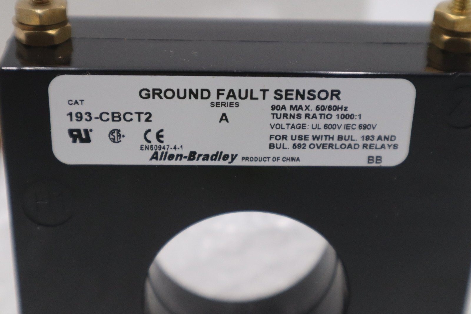 Used NEW IN BOX Allen-Bradley 193-CBCT2 Ground Fault Sensor 40mm Core #G420A