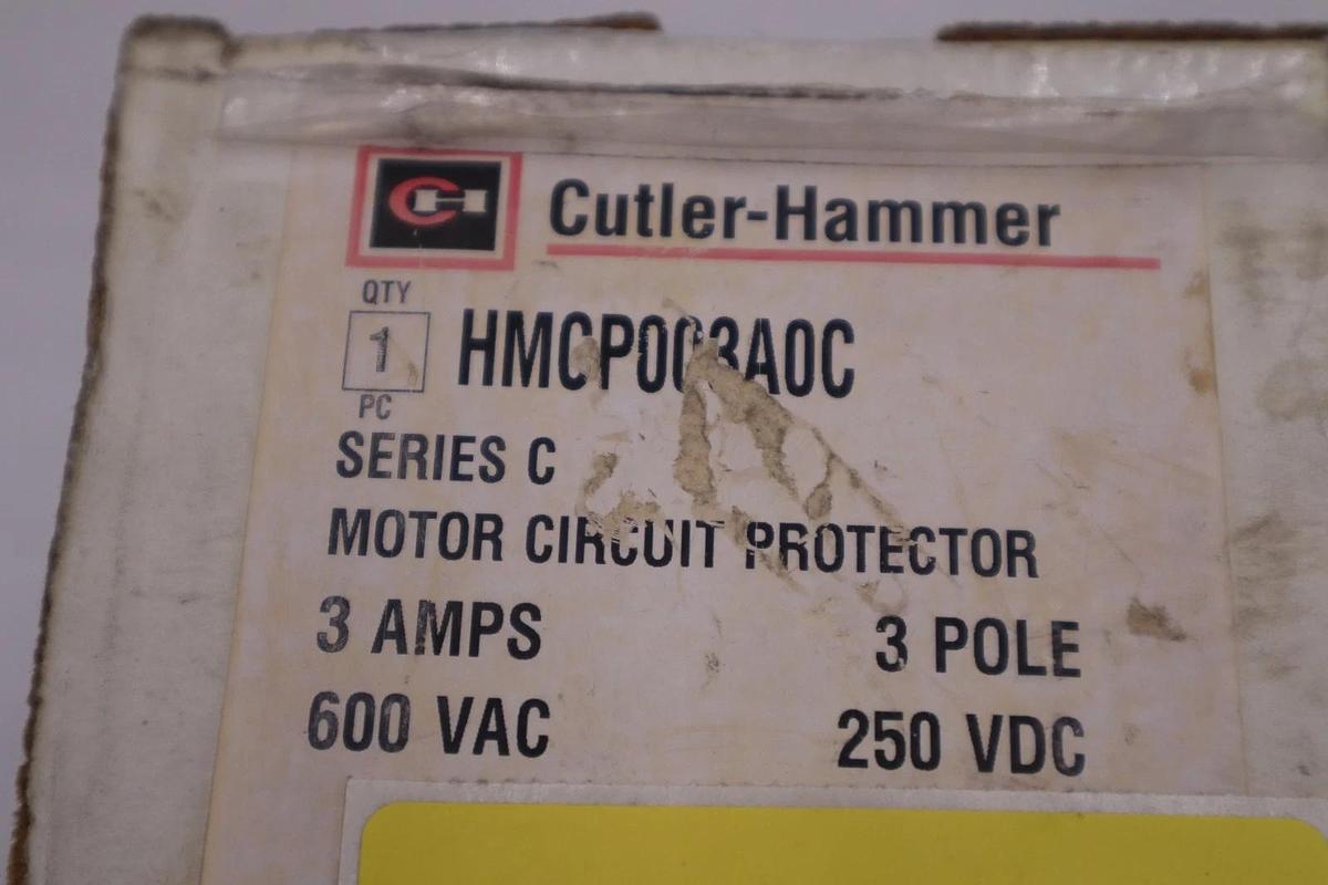 Used Westinghouse HMCP003A0C Circuit Breaker 3A 3-Pole 600VAC STOCK 1400CC