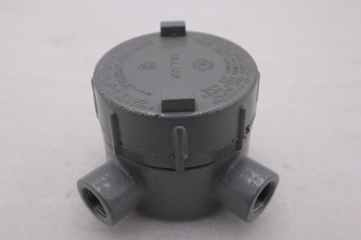 Used NEW OPEN BOX Killark Geclt-1 Conduit Outlet Body STOCK 2034-A