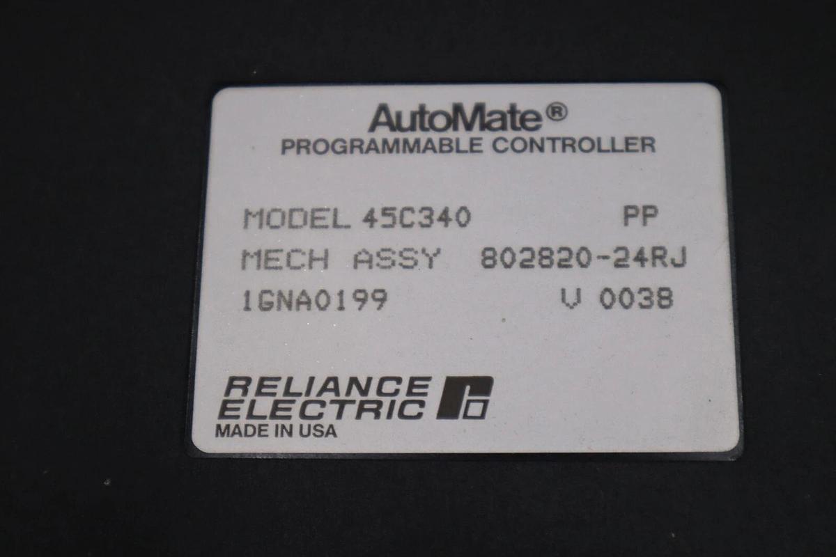 Used NEW Reliance Electric  45C340 MECH ASSY 802820-24RJ 1GNA0199 V 0038 STOCK 5446