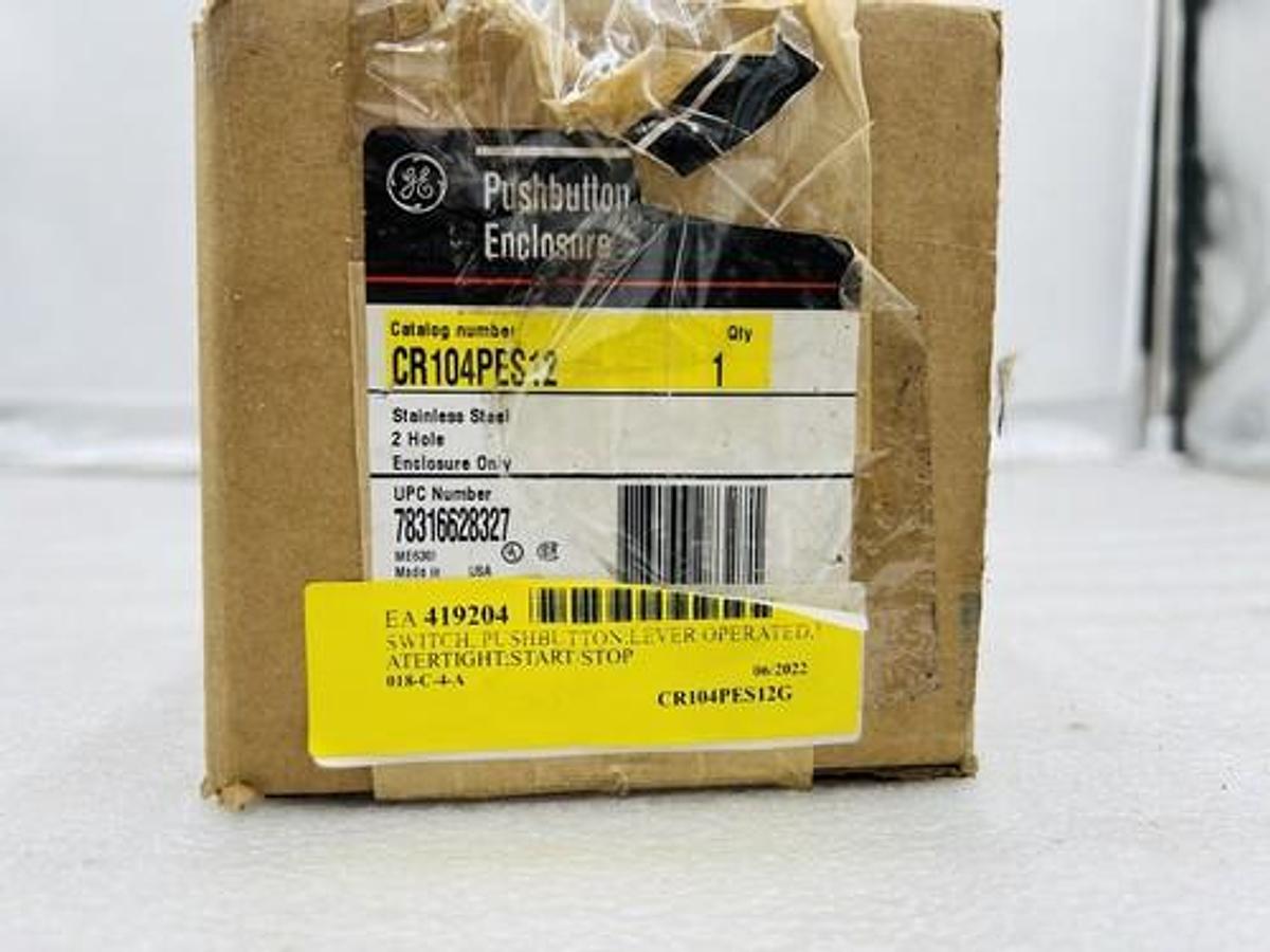 Used GENERAL ELECTRIC CR104-PES12 PUSHBUTTON LEVER OPERATED ALT STOP/START #3948
