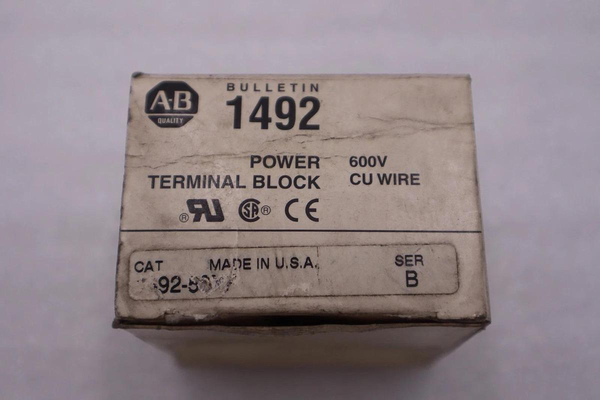 NEW OPEN BOX AB ALLEN BRADLEY 1492-50XF POWER TERMINAL BLOCK SER-B STK K3973CC