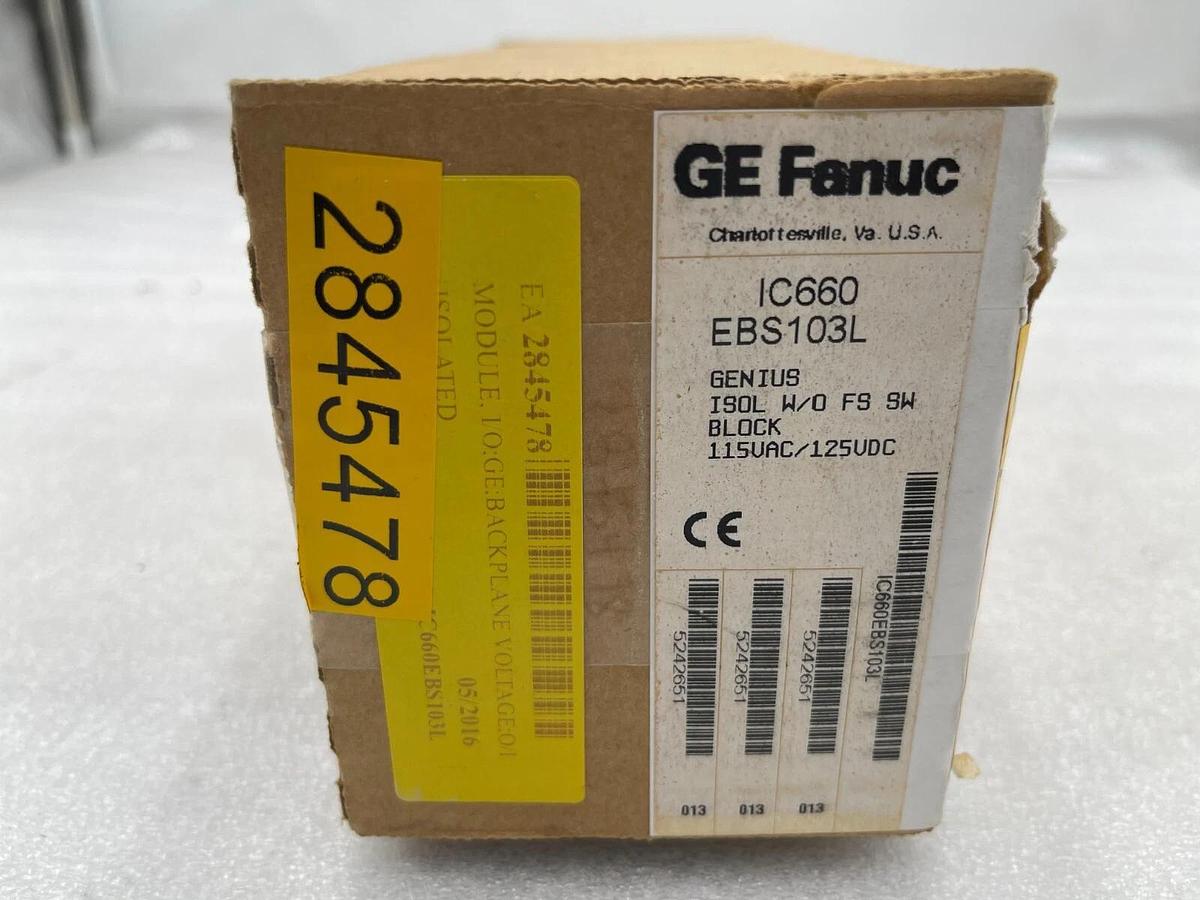 Used NEW GE FANUC IC660EBS103L MODULE GENIUS BLOCK ISOL W/O FS FW STOCK K-2103