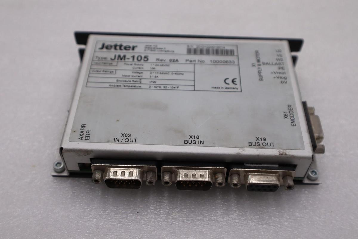 Used JETTER Type: JM-105 Rev. 02A / 10000633 Drive STOCK H1067A