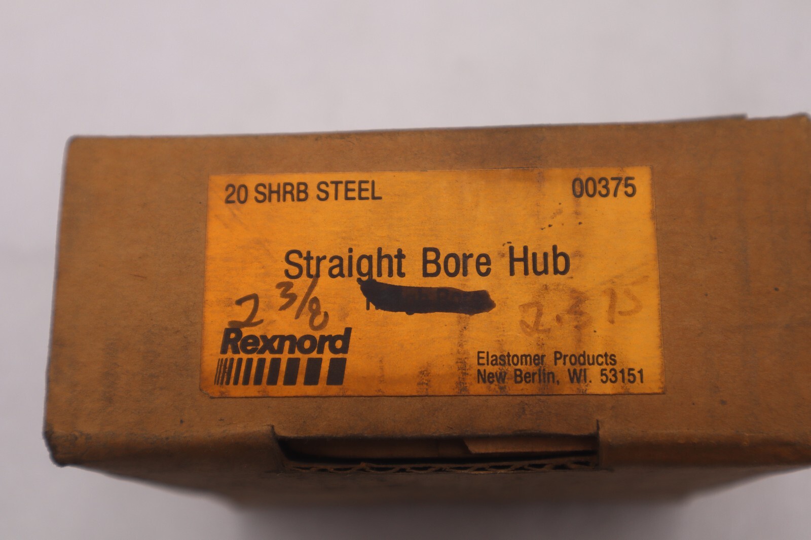 Used Rexnord  20 HRB STEEL Straight Bore Hub Bore 2-3/8 STOCK B-1073