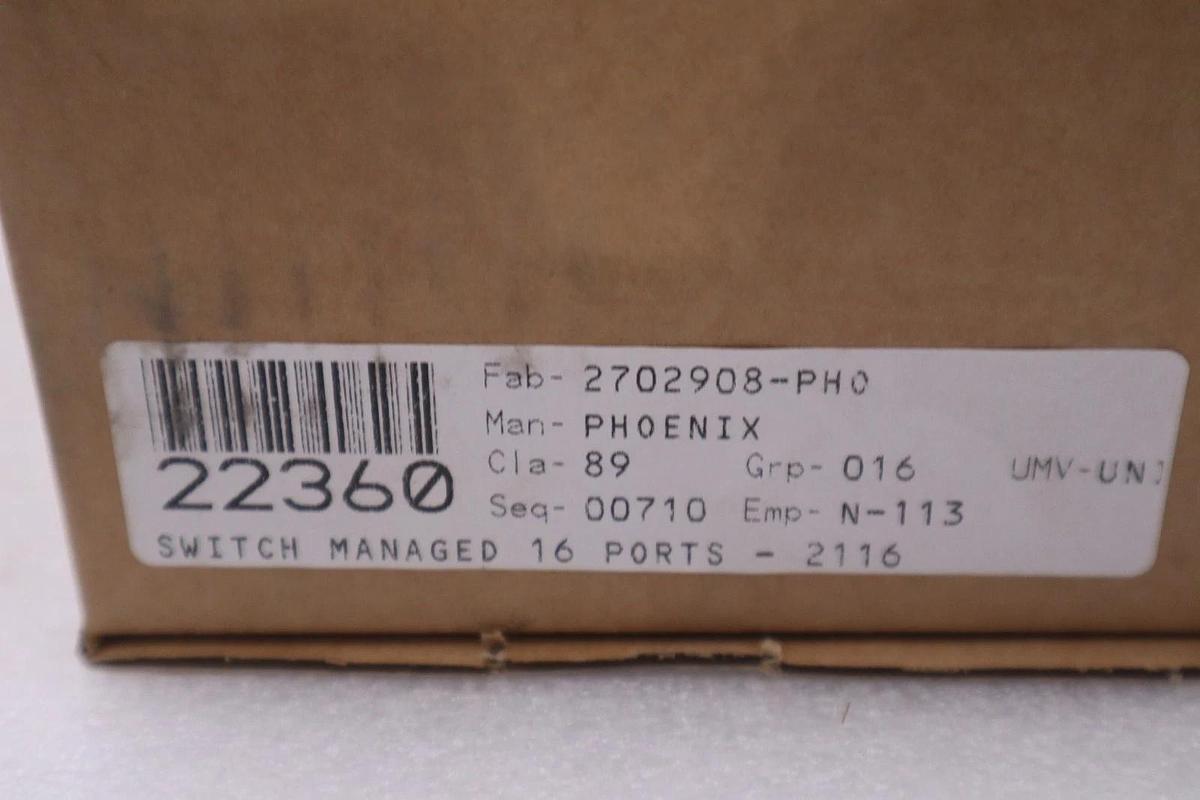 Used PHOENIX CONTACT FL SWITCH 2116 ETHERNET SWITCH - NEW SEALED - STOCK GF1060