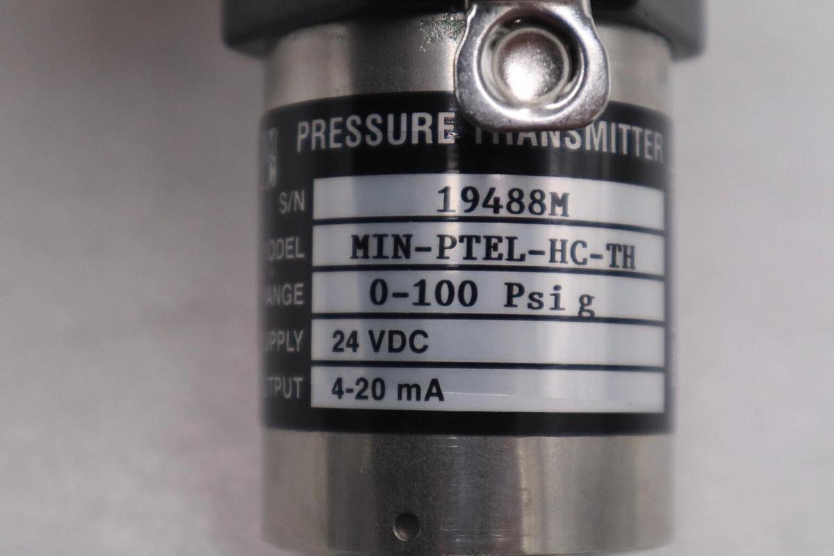 PMC Pressure Transmitter MIN-PTEL-HC-TH, 0-200KPA 24VDC 4-20mA New No Box #G766A