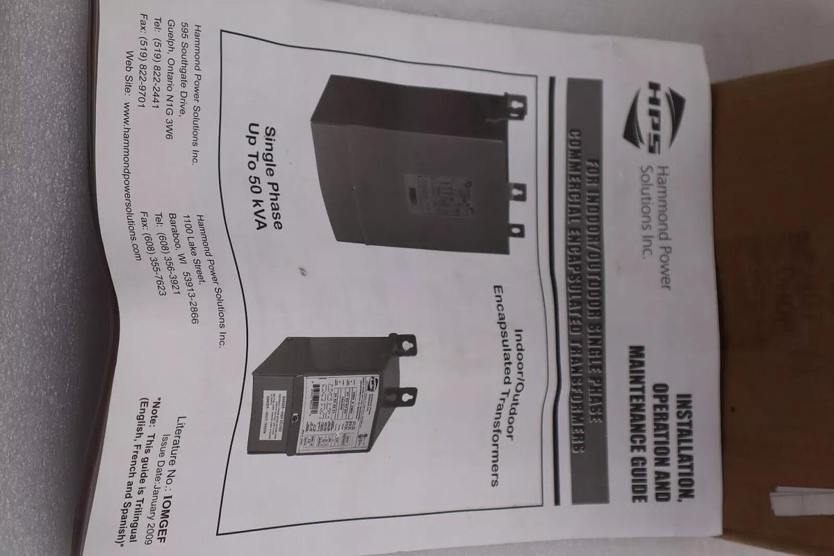 Hammond HPS C1F1C0LES Transformer 1 KVA 1000 VA C1F1COLES STOCK 031-A