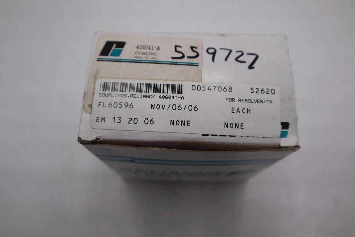 NEW OPEN BOX RELIANCE ELECTRIC 406041-A COUPLING STOCK G655