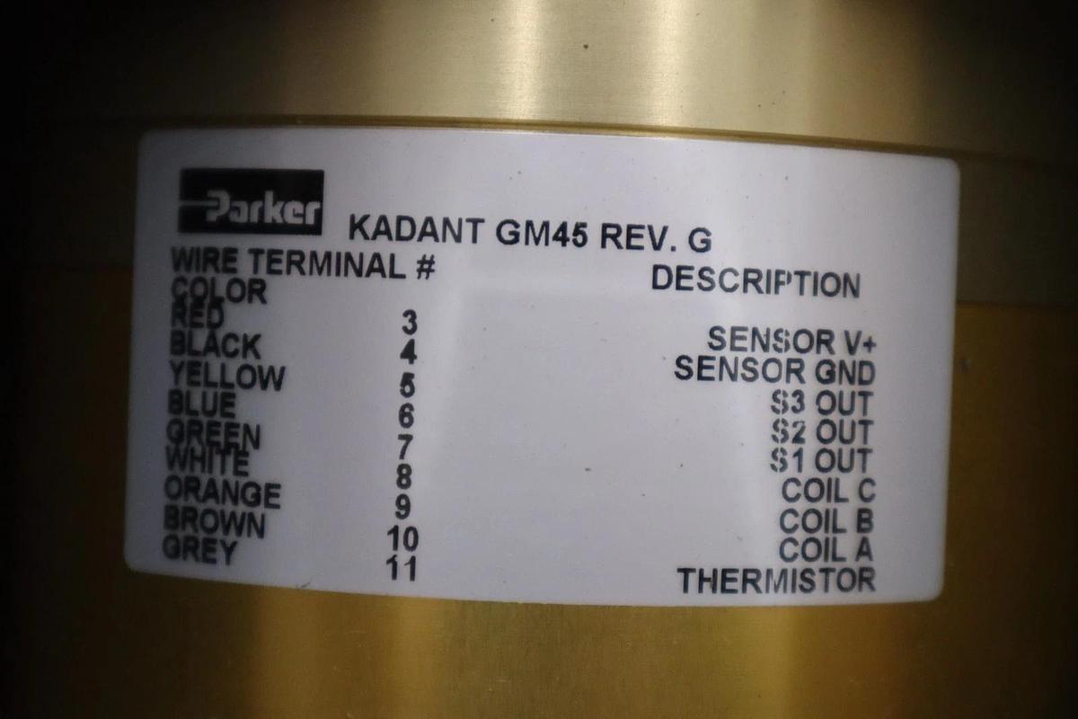 NEW OPEN BOX KADANT PARKER GM45 REV. G MOTOR STK GF931