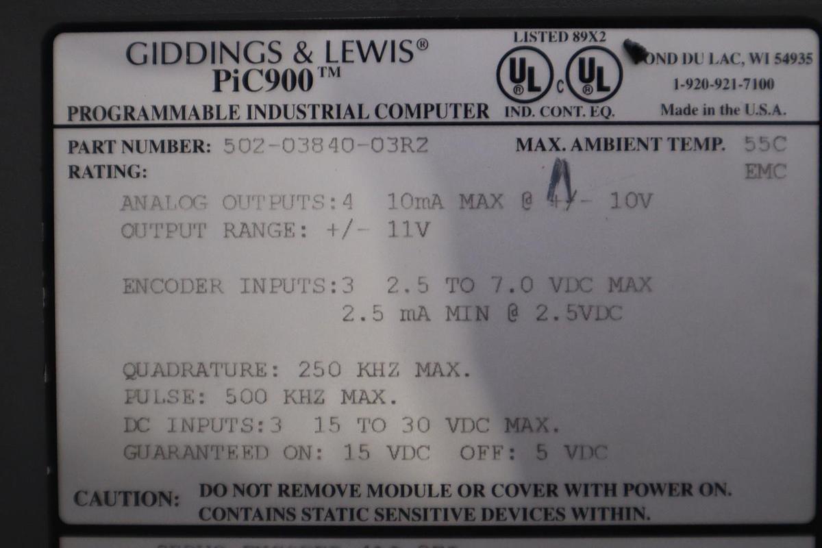 Used FIVES GIDDINGS & LEWIS 502-03840-03R2 / 5020384003R2 STOCK GF-2035A