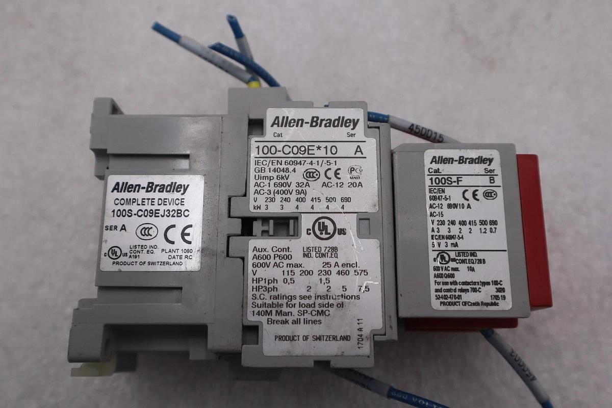 Used ALLEN-BRADLEY 100-C37D00/C CONTACTOR STOCK #K-2640