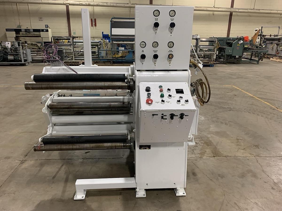 Used 30” VOORWOOD DUPLEX MODEL 30-24 SLITTER REWINDER WITH TRIM BLOWER
