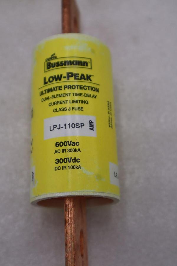 Bussmann LPJ-100SP Low-Peak Fuse 100 Amp Class J - STOCK GF543A