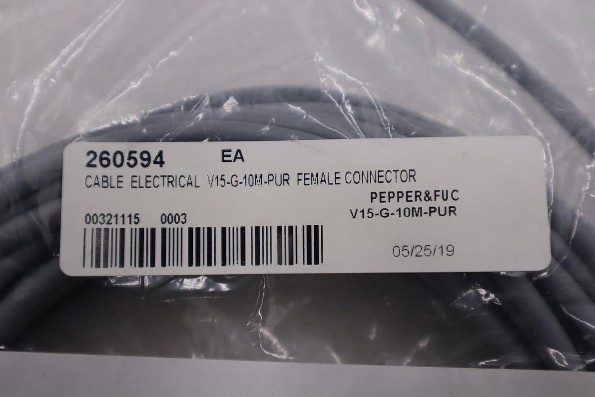 Pepperl+Fuchs V15-G-10M-PUR Sensor Actuator Cordset Female 5-Pin 10m #G807A