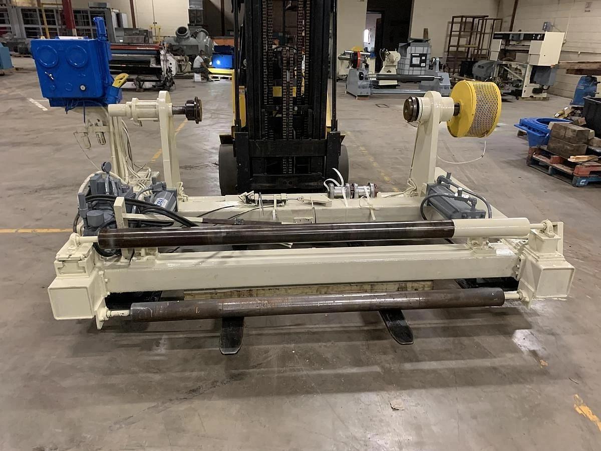 Used LEMBO 60" WIDE SHAFTLESS FLOOR PICK UP 50" DIA. UNWIND STAND BACKSTAND