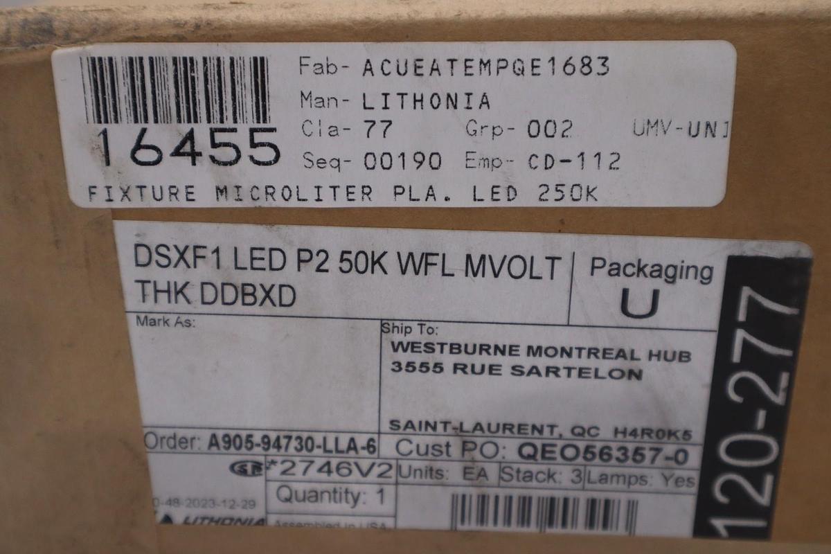 Lithonia DSXF1-LED-P2-50K WFL MVOLT THK DDBXD FLOODLIGHT - NEW IN BOX - GF999