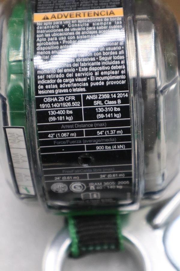 Used V-TEC TWIN MINI PFL MSA 63111-00A 6' Web Retractable with Steel Snap Hooks NEW