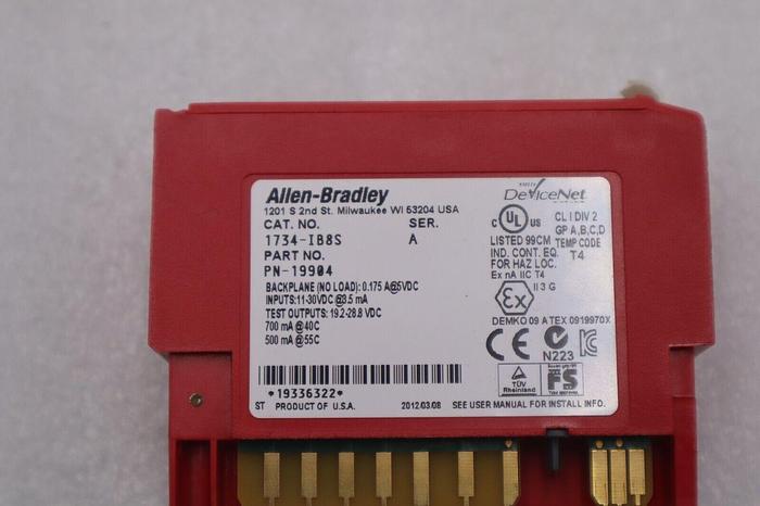 Used ALLEN BRADLEY 1734-IB8S / 1734IB8S (USED TESTED) 5 AVAILABLE SER A #K-3281