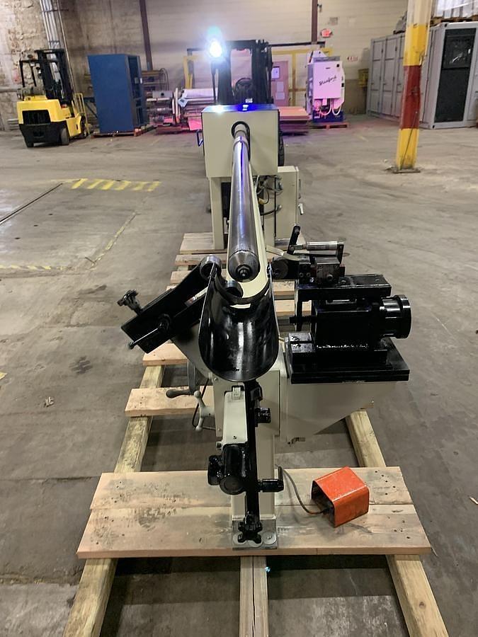 Used 120" WIDE AUTOMATIC HANDLING SHARK-10 CORE CUTTER FOR 3" CORES