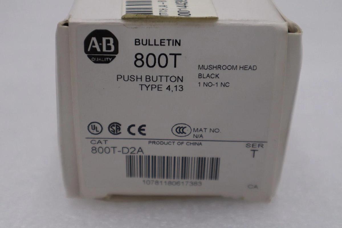 Used NEW Allen Bradley 800T-D2A Push Button Switch 800TD2A w/800T-XA STOCK G690A
