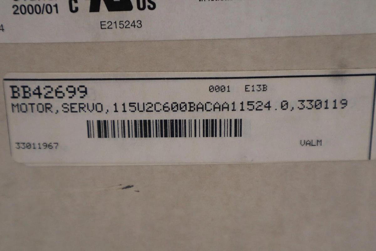 Used NEW CONTROL TECHNIQUES Emerson Servo Motor 115U2C600BACAA115190 STOCK 2551-C