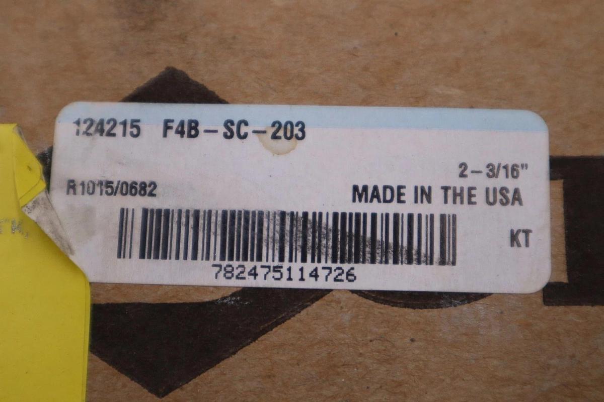 Used NEW DODGE 2-3/16" FOUR BOLT FLANGE BEARING F4B-SC-203 STK 1673CC