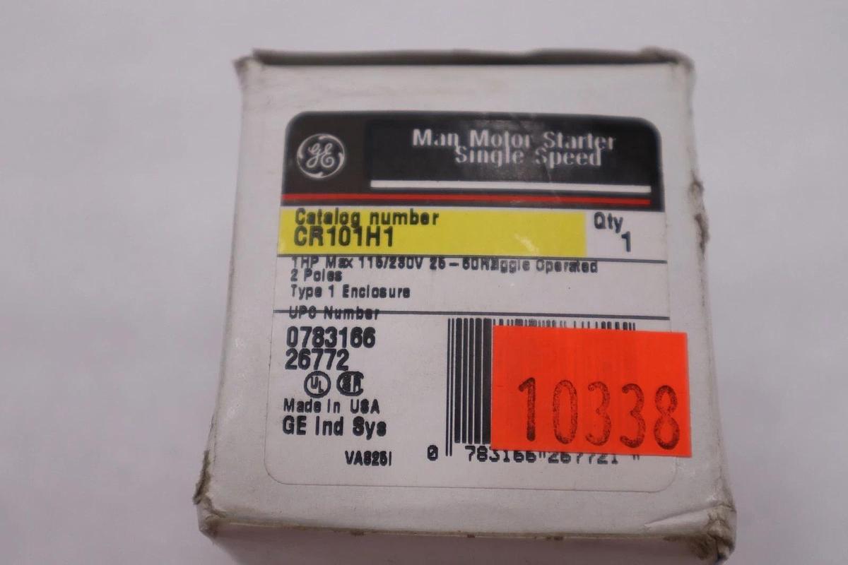 General Electric CR101H1 Manual Motor Starter NEW OPEN BOX STK K1148A