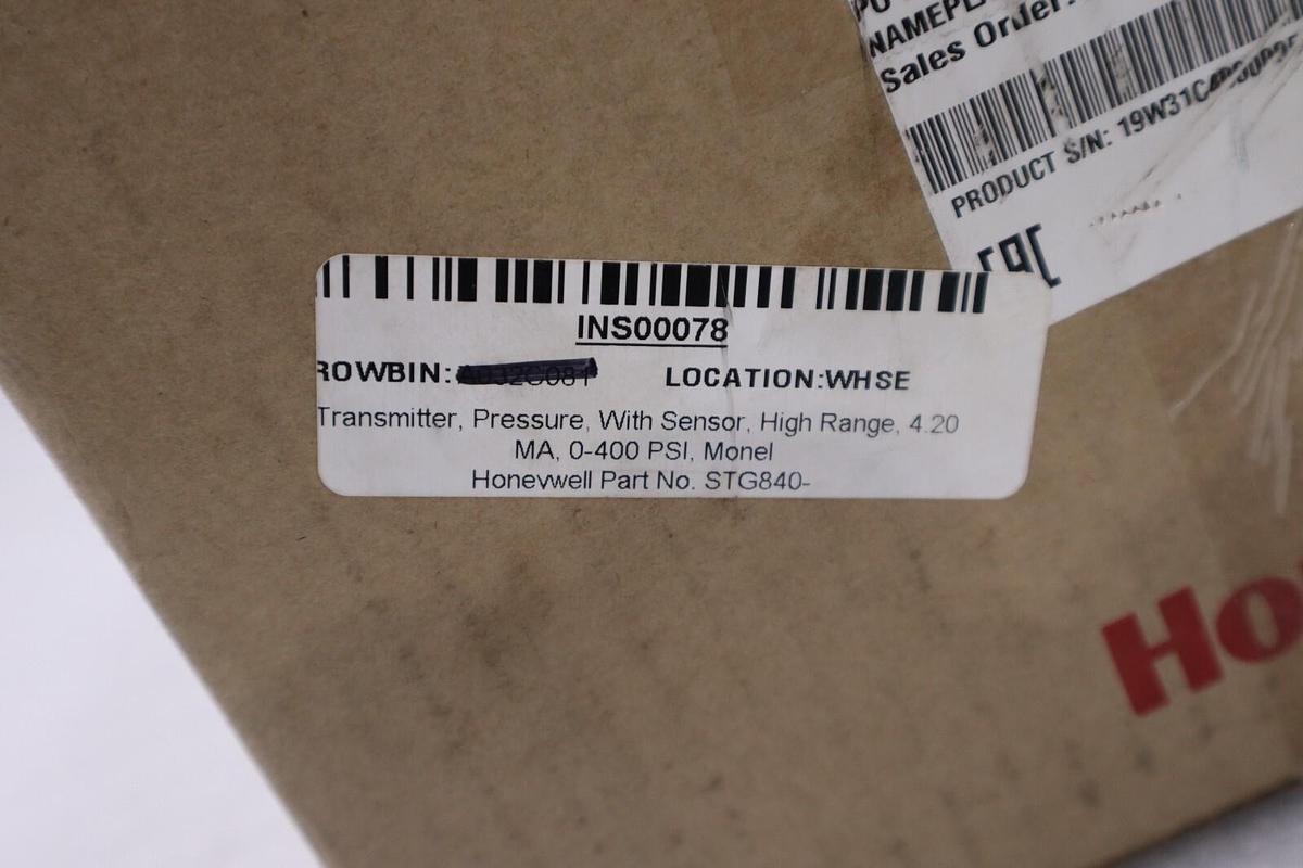 Used Honeywell STG840-L1GC4A-1-A-AD0-11S-A-00A0-00-0000 Pressure Transmitter #4590