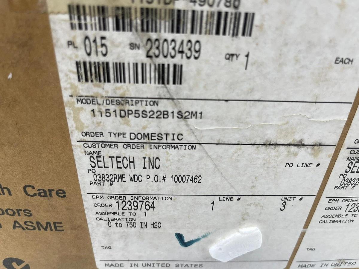 Rosemount 1151dp5s22b1s2m1 Differential Pressure Transmitter NEW IN BOX STK 1516