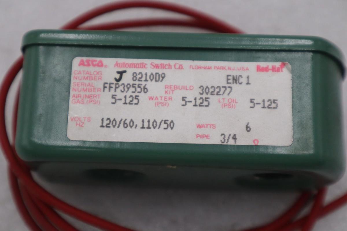 ASCO 8210D9 RedHat 3/4" Brass Solenoid Valve 8210 Series - NEW - STOCK GF659A