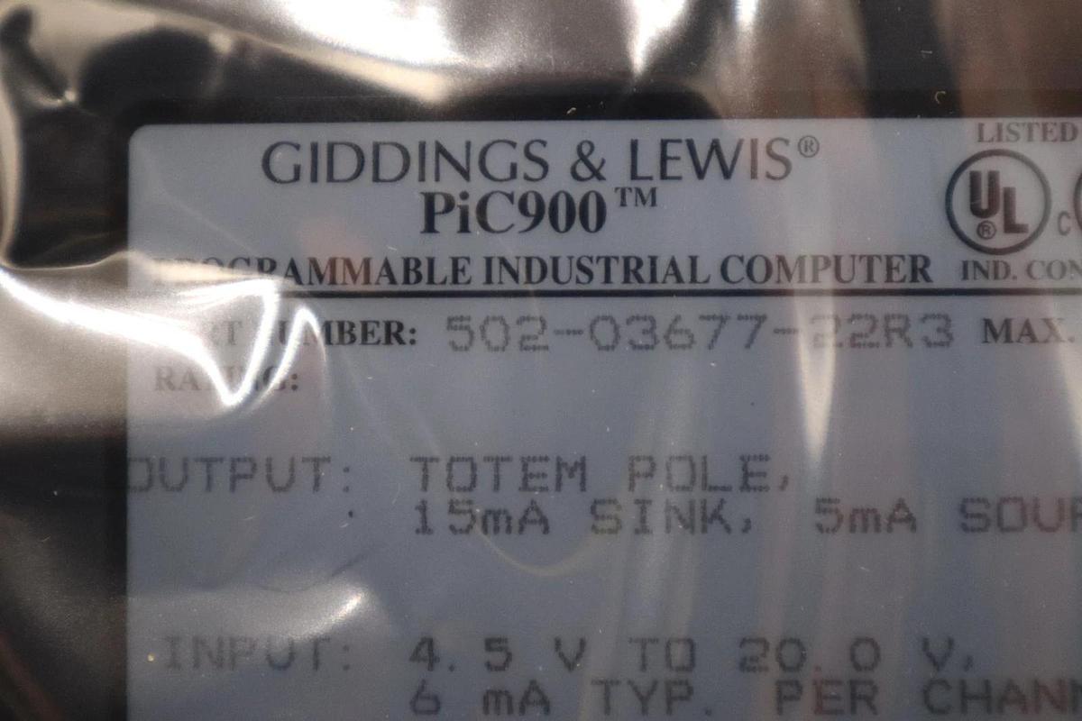 Used NEW Giddings & Lewis 502-03677-22R3 PiC900 Stepper Module STOCK 3802A
