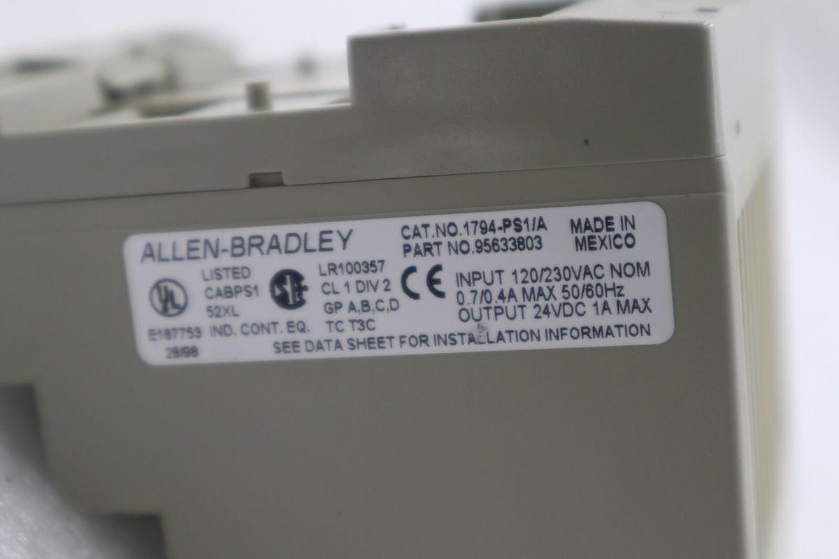 Used ALLEN BRADLEY 1794-PS1/A 95633803 Power Supply Module AB STOCK 2199-A