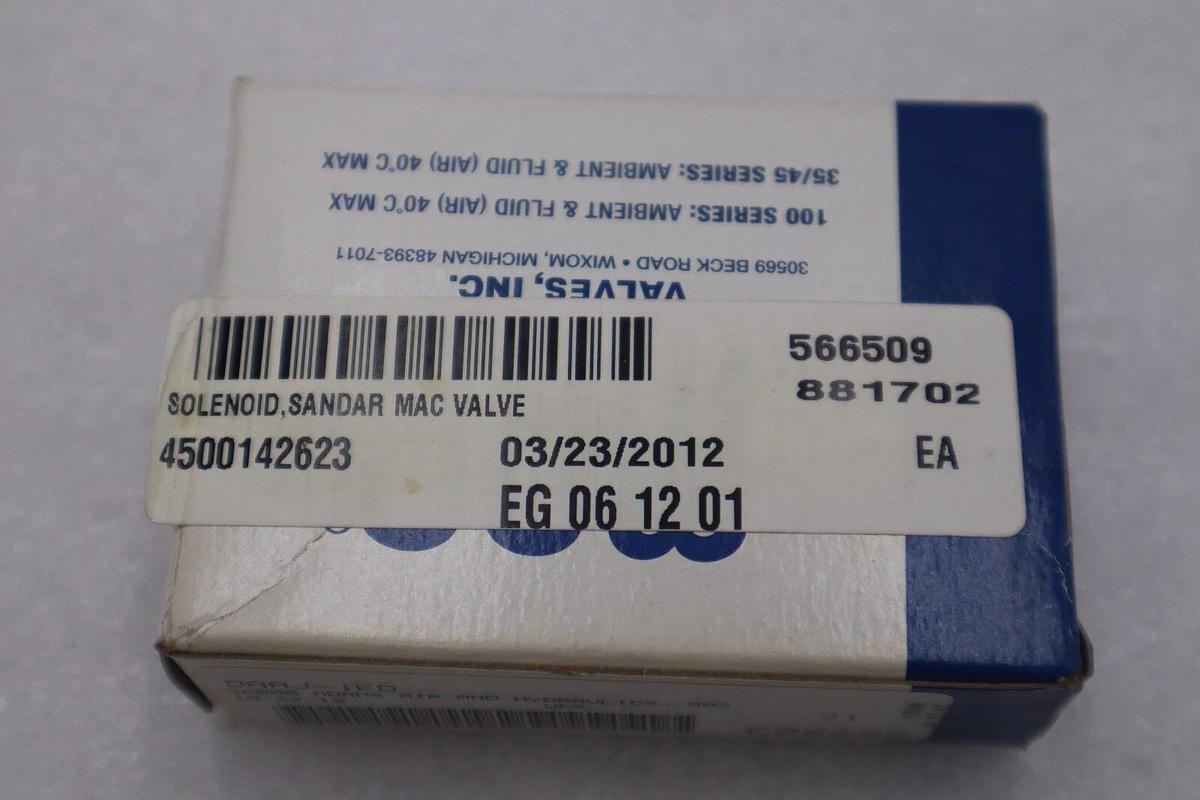 NEW OPEN BOX Mac VALVE DAAJ-1KD STOCK G930A