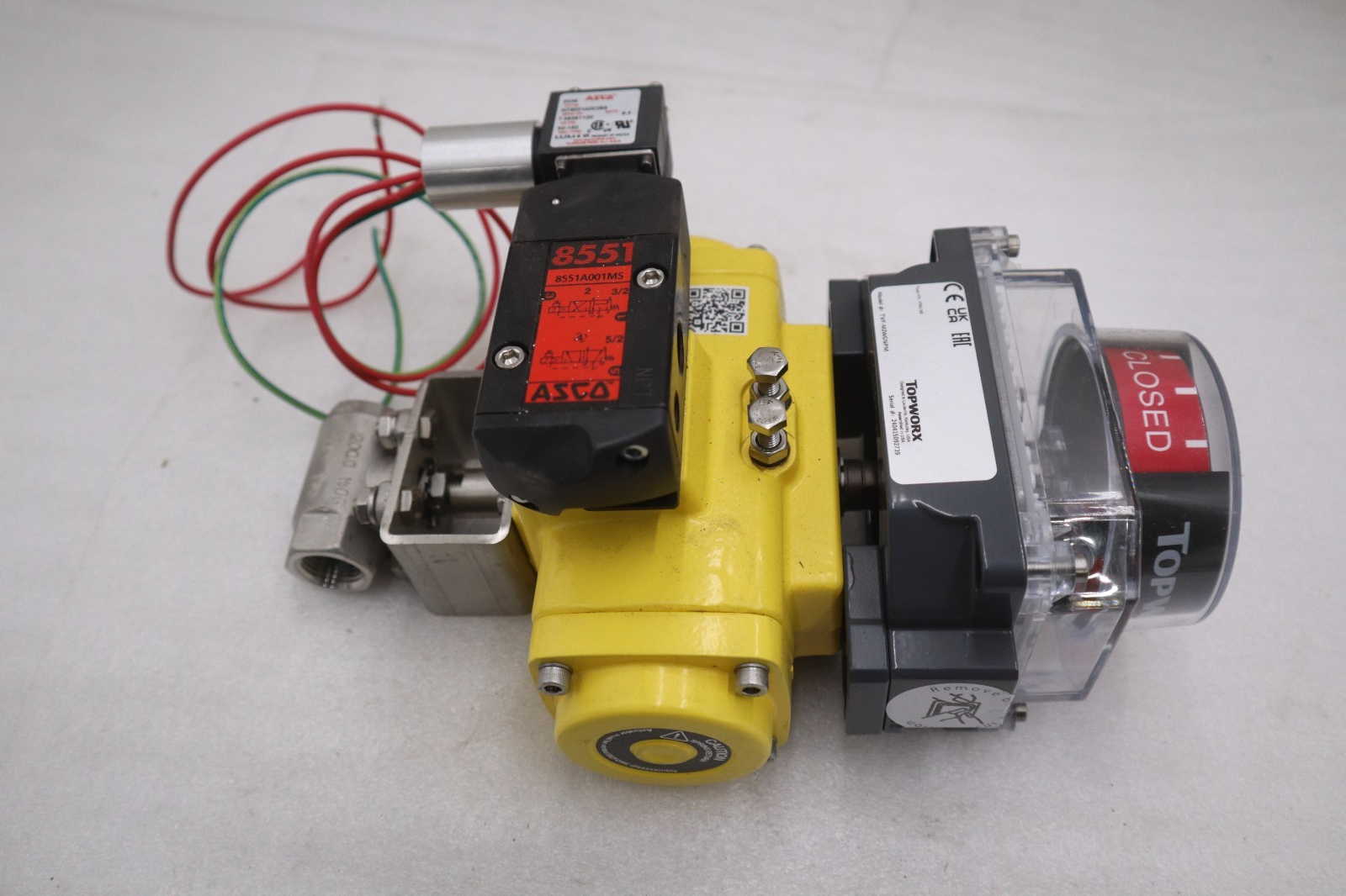 Used APOLLO AS0025N03ACB CONTROL VALVE WITH TOPWORX 4X And ASCO - STOCK GF720