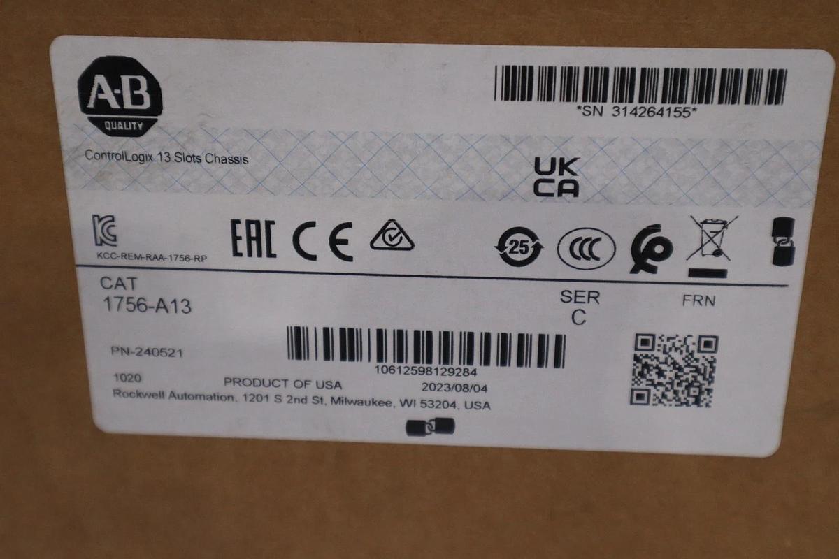 Used New SEALED Allen-Bradley ControlLogix 13 Slot Chassis  1756-A13  Series C #GF240