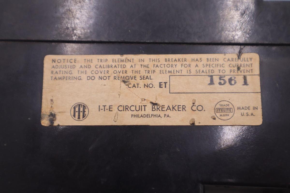 Used ITE EE2 ET1561 2 Pole 15 Amp Circuit Breaker 240 VAC STOCK B-615