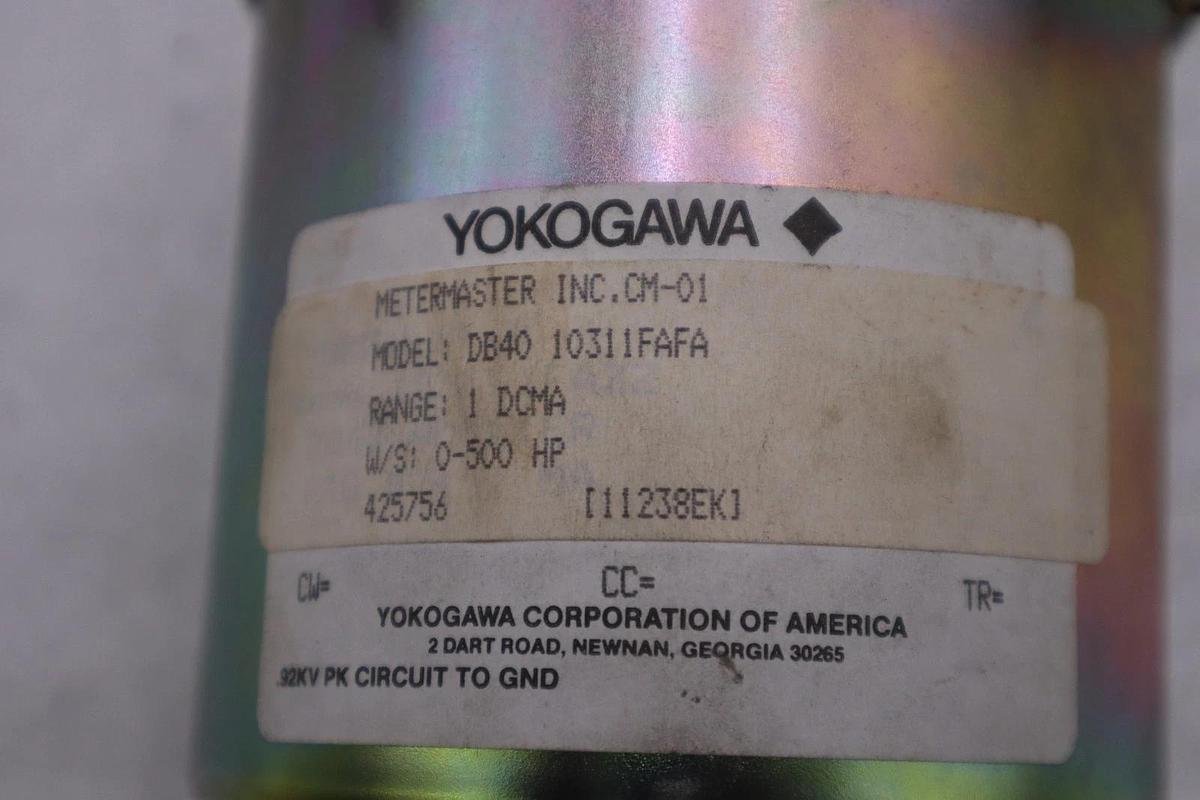 Used YOKOGAWA 10311FAFA DB40 METERMASTER RANGE 1 DCMA - STOCK 3720CC