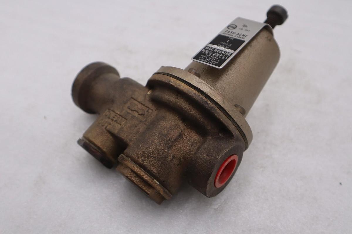 Used CASH ACME 10930-0045 Series 3 Type E 1/2” Set 45 300PSI Max Press Reducing G378A
