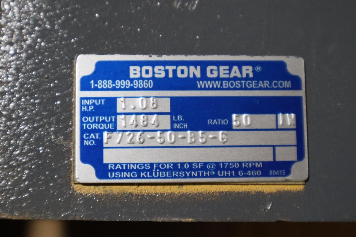 Used Boston Gear F726-50-B5-G Reducer NEW IN BOX STOCK G152