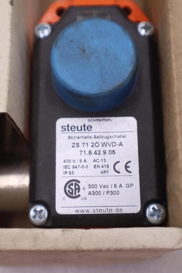 STEUTE ZS71-20WVDA SAFETY SWITCH STOCK #116-A