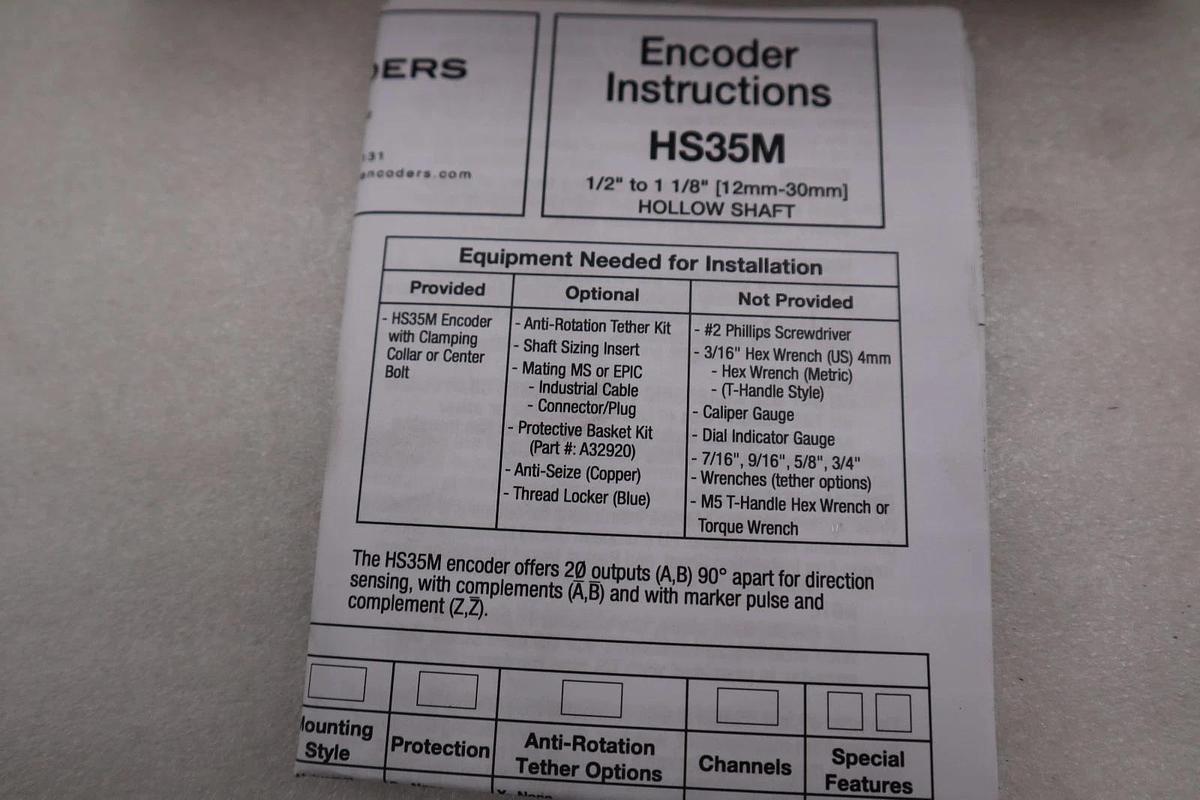 Used NEW AVTRON HS35MYY6FCU0FA00/ HS35M YY6FCU0FA00 ENCODER - STOCK GF1121