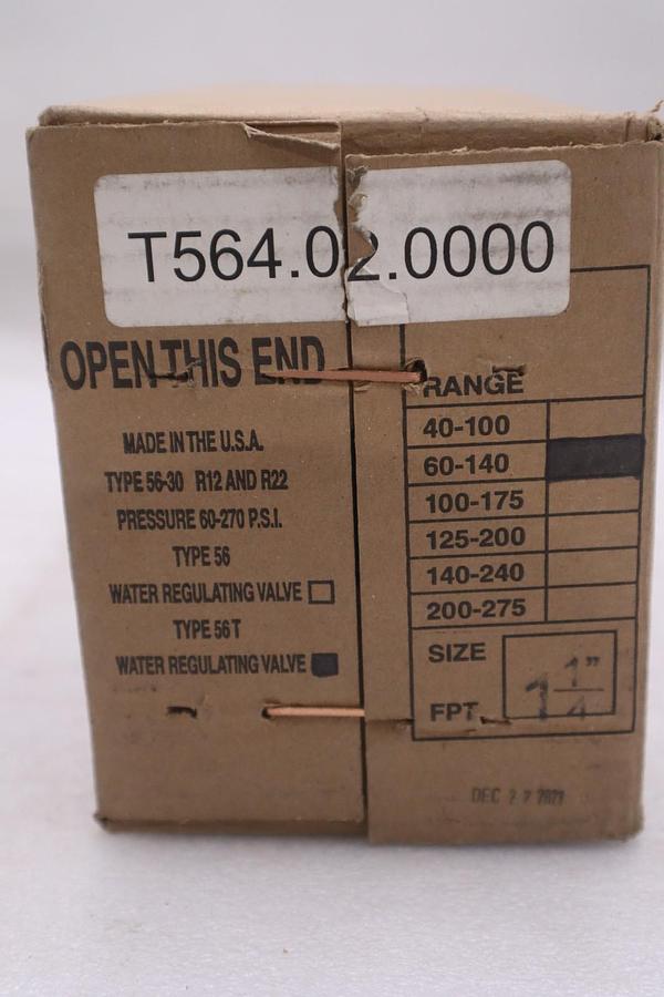 STERLCO 56-T T564.02.0000 1-1/4" NPT 60-140 WATER REGULATING VALVE - STOCK GF934